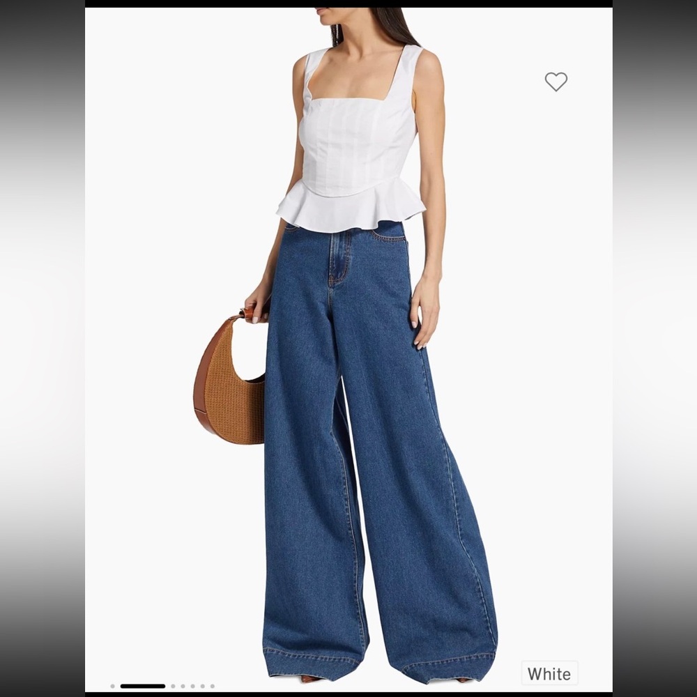 Veronica Beard Nicolette Peplum Corset Top NWT